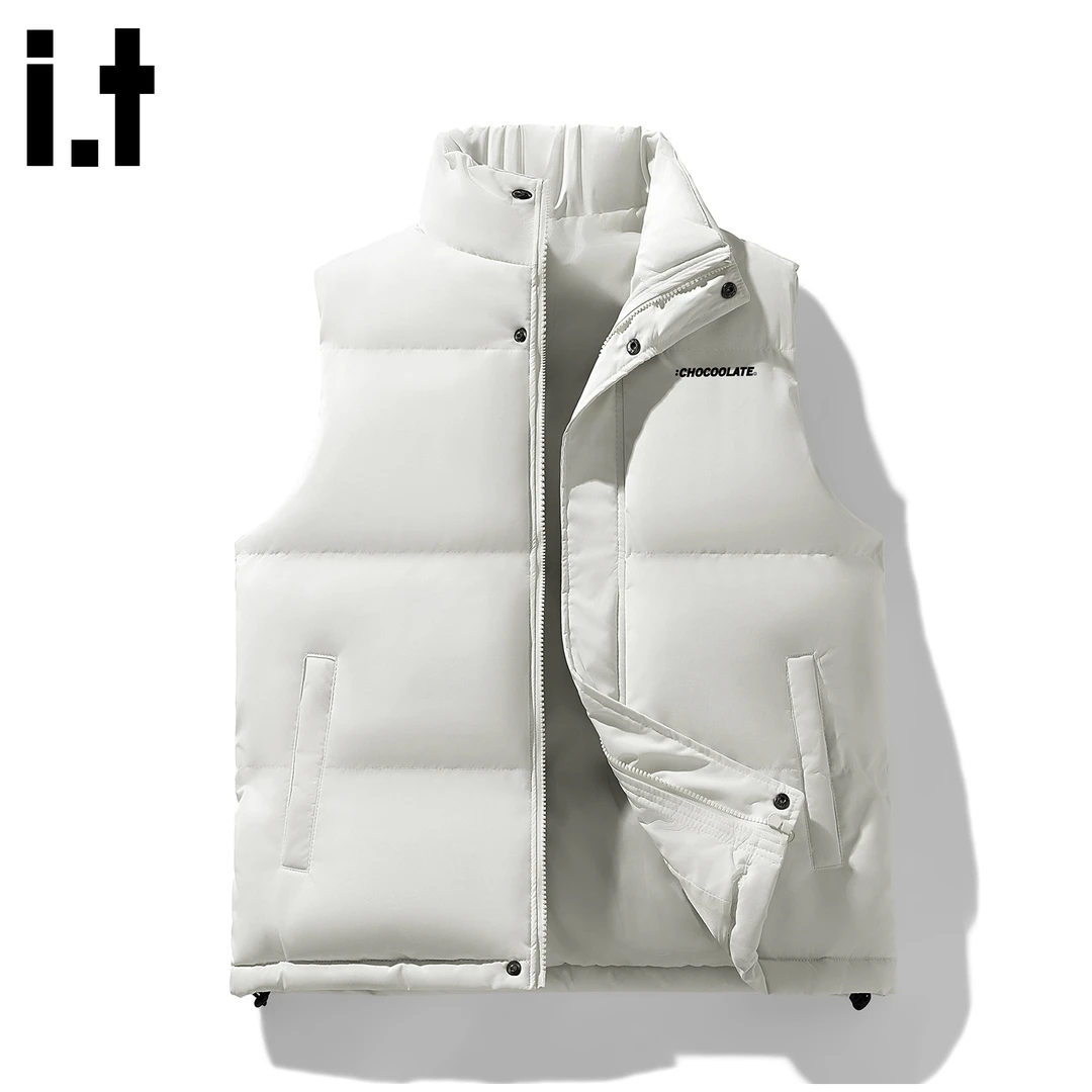 i.t:CHOCOOLATE立领马甲棉服男士2025秋冬季休闲加厚保暖背心外套