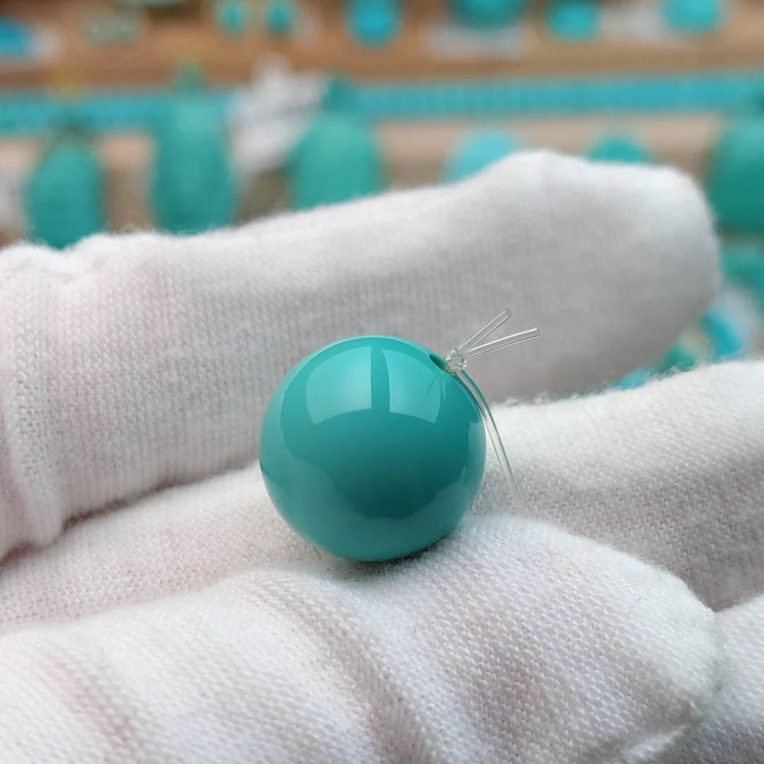 绿松石未镶嵌珠宝奇石12.8mm