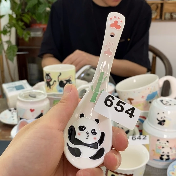 瓷片景德镇釉下彩手绘