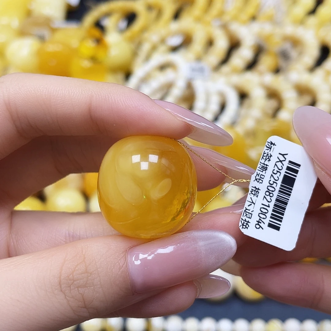 蜜蜡未镶嵌裸石桶珠23✖️23.6mm福利