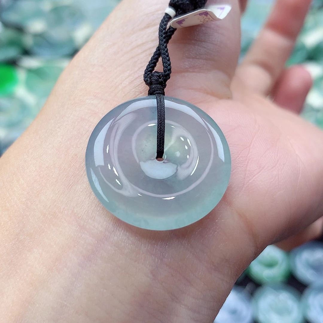 颈饰未镶嵌翡翠编号23。尺寸23.4-5.2