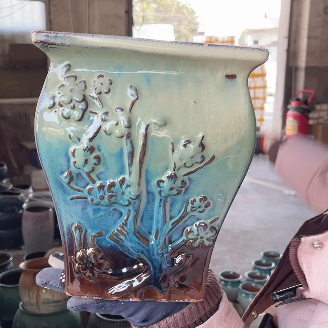 红陶王嫂花盆0216-897