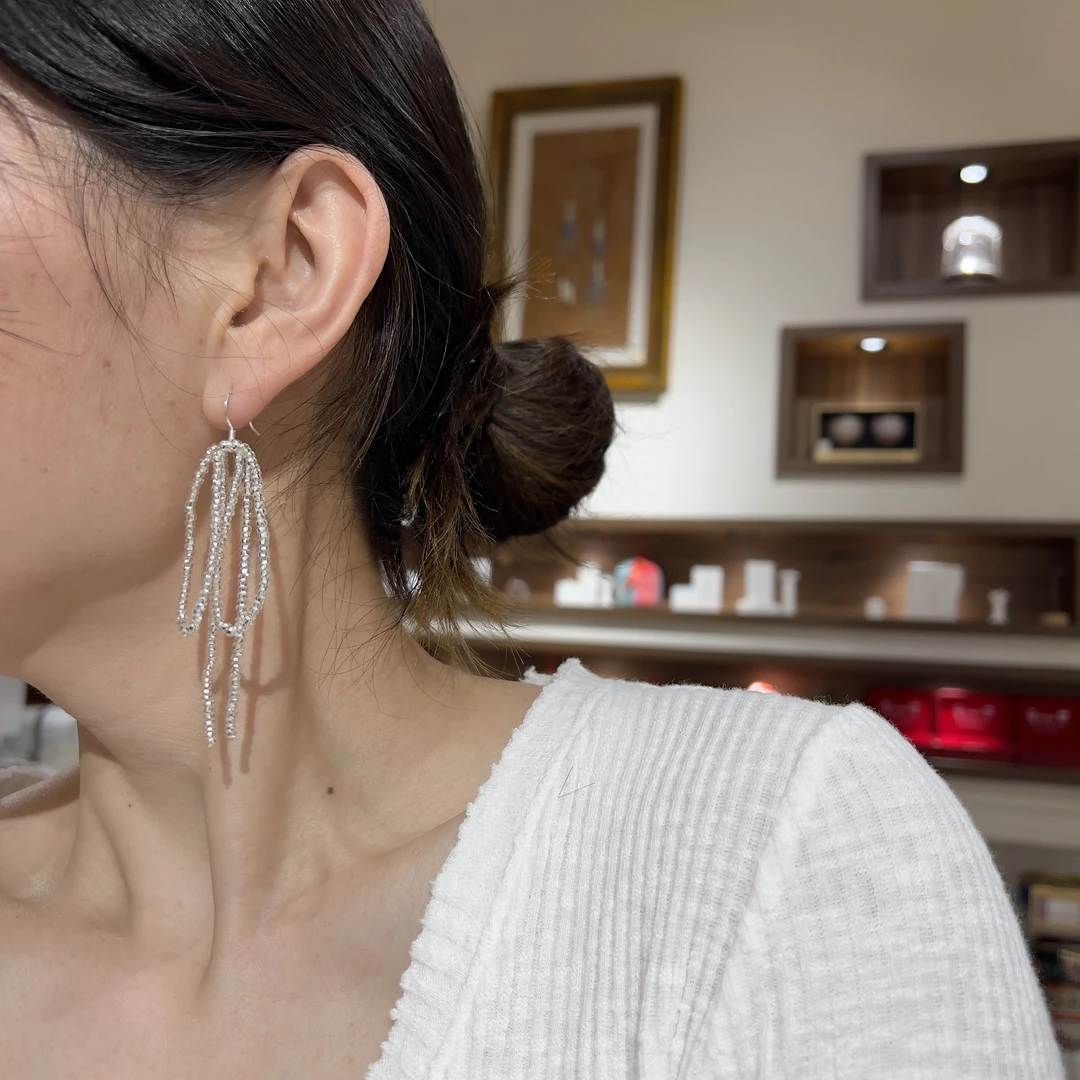 链子925银 阿腾莎银饰 蝴蝶结耳链 百搭气质轻奢耳饰