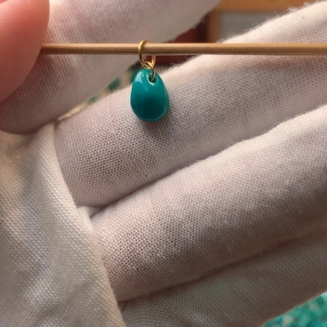 绿松石18K金镶嵌配饰