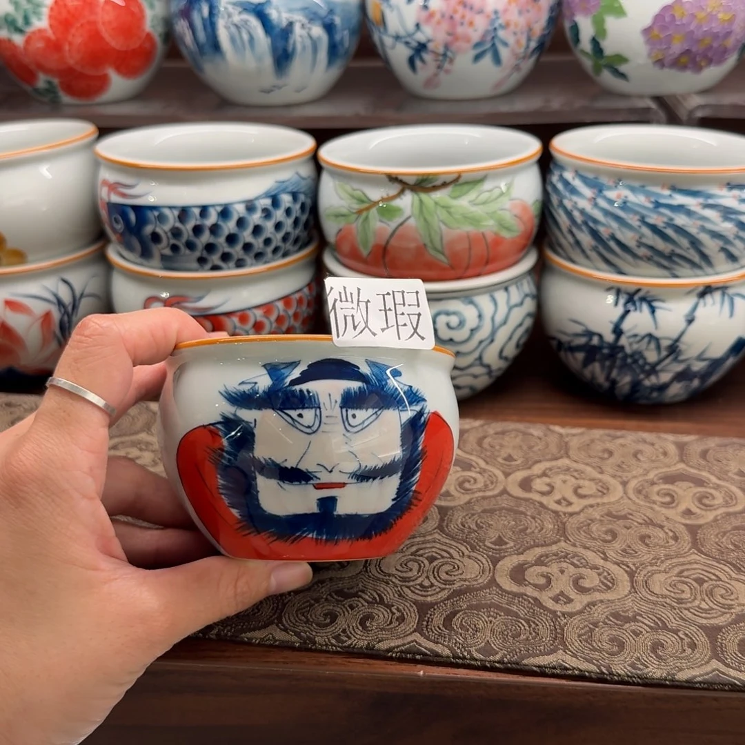 釉下手绘茶具微瑕