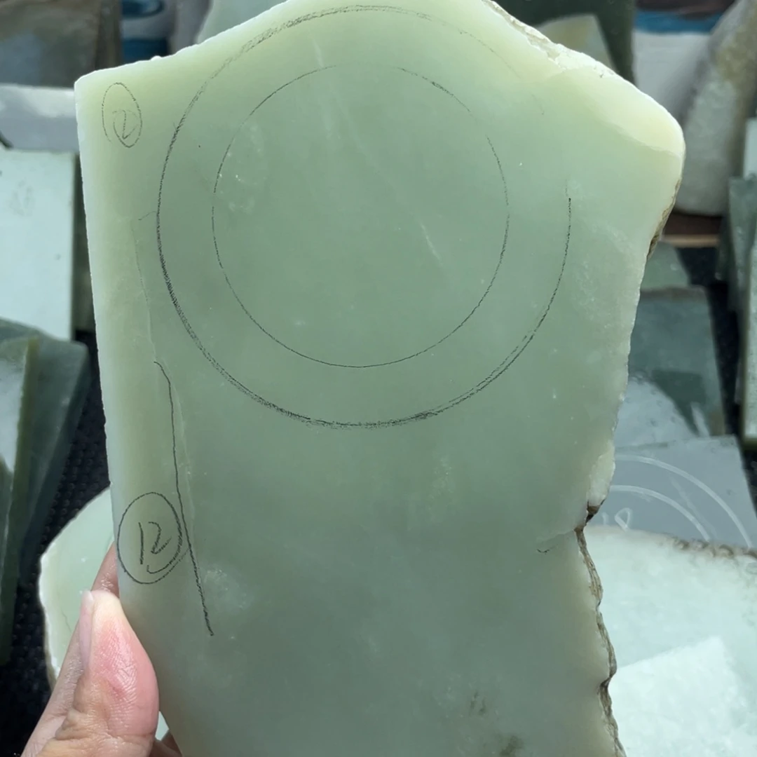 黄***花和田玉手镯未镶嵌定制手镯