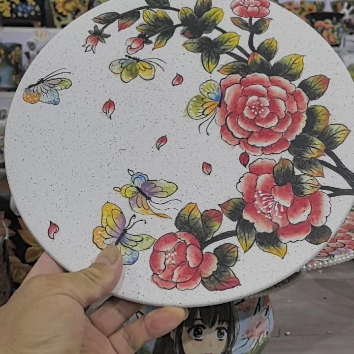红泥花盆景德镇陶瓷