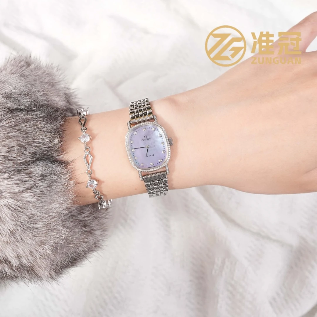 95新 Omega/欧米茄 19*22mm手动机械QC4280碟飞瑞士名表杏1