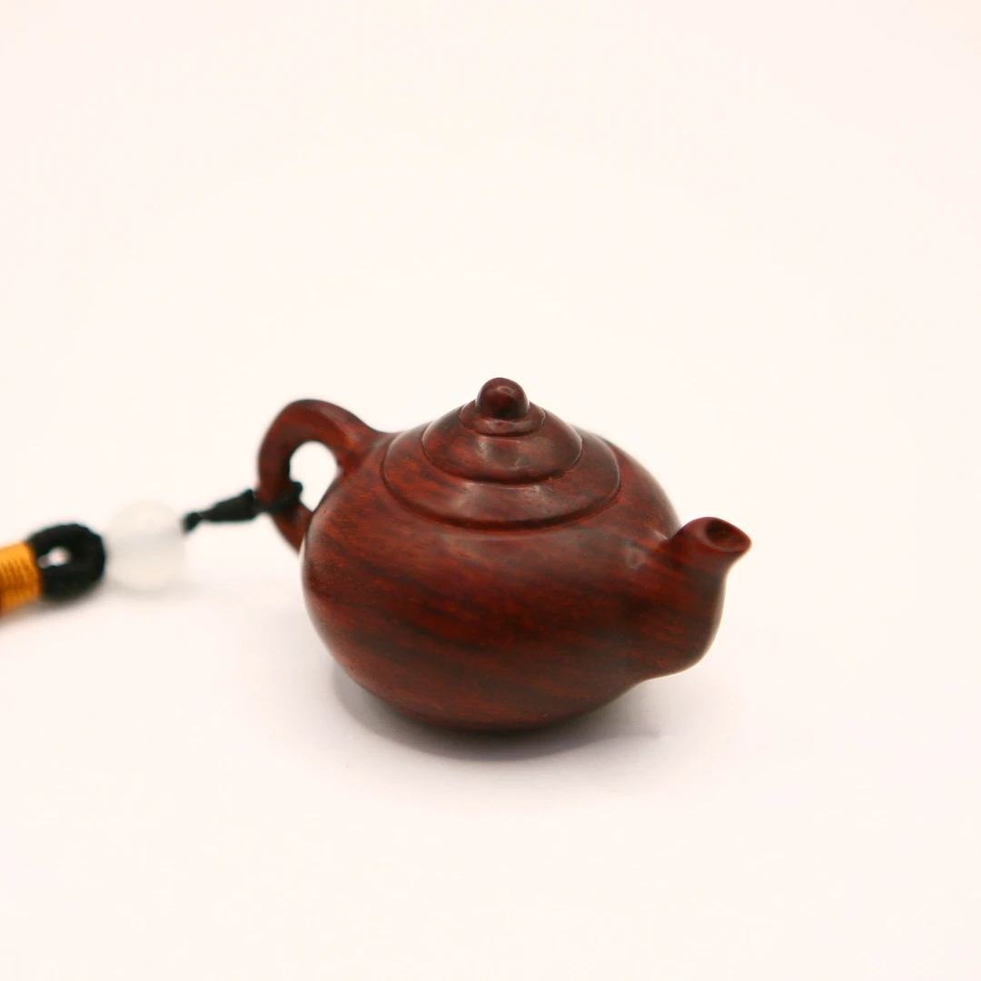 印度小叶紫檀 力马壶 手把件 长49mm 宽34mm 绳长15cm（含坠）