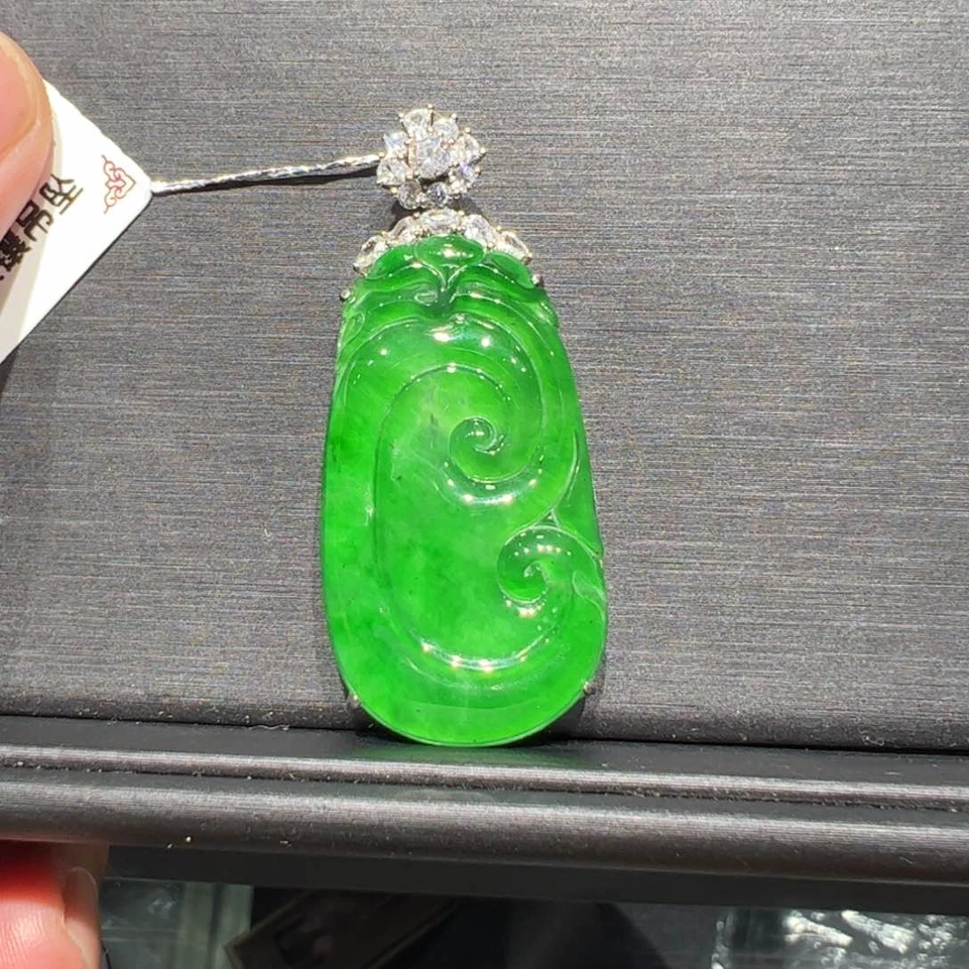 翡翠银S925镶嵌颈饰