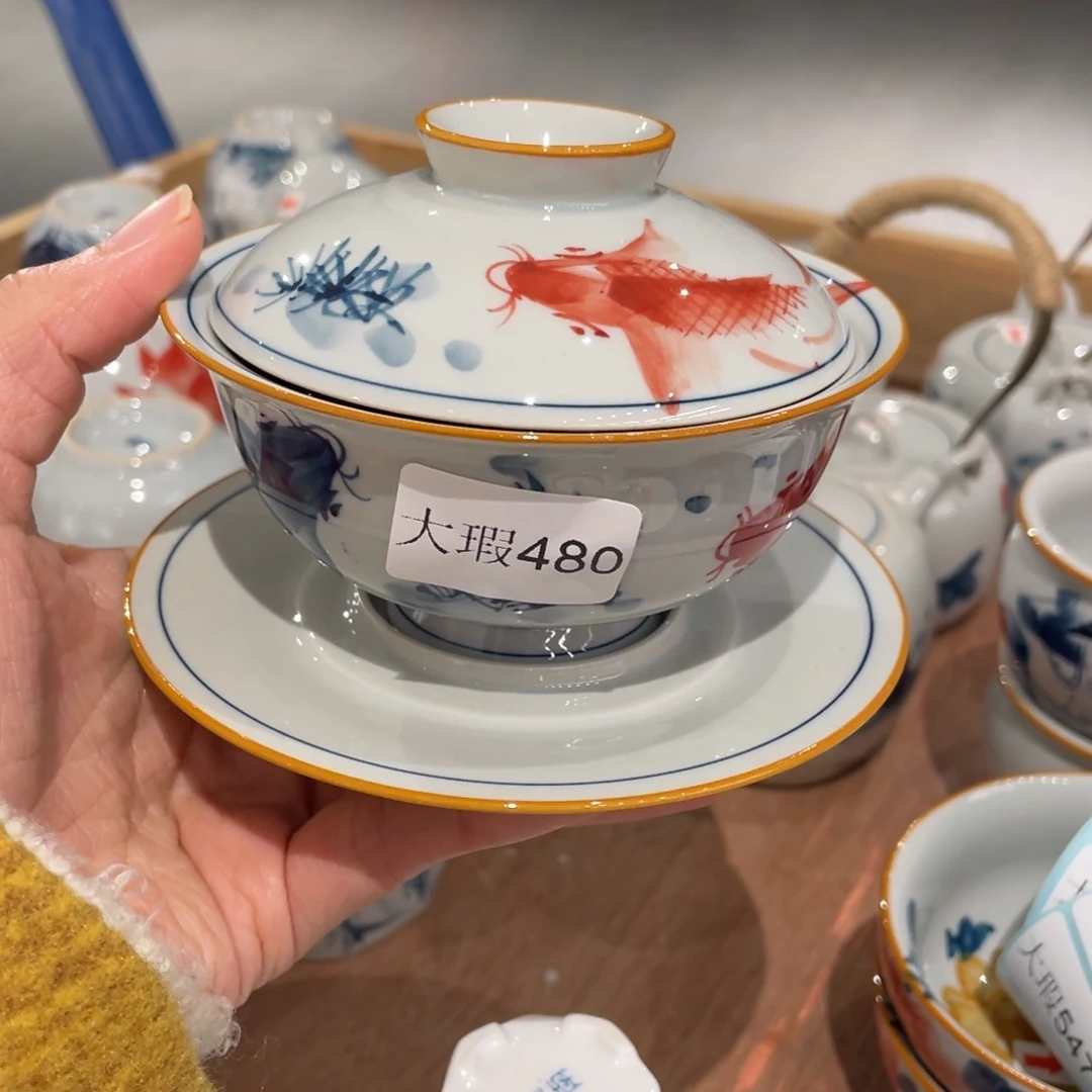 有瑕釉下彩纯手绘