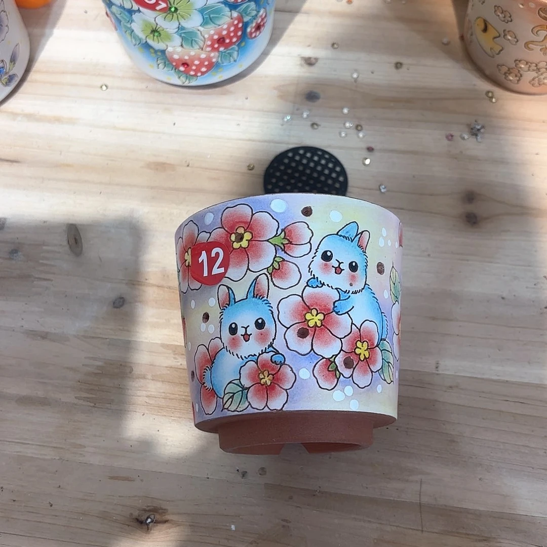 紫砂花盆小*手工花盆默认微瑕