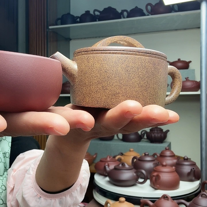记***长紫砂茶壶半手汉瓦150cc