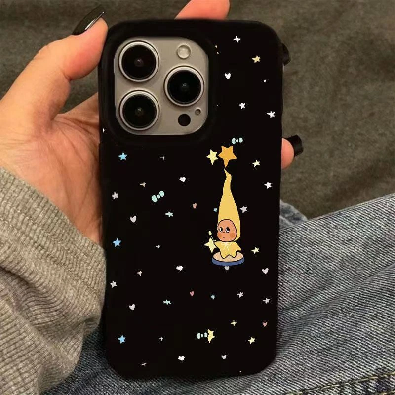趣味星星小人适用iPhone16promax果冻15手机壳14苹果13软套12防摔