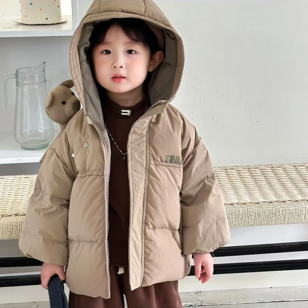 【现货捡漏】儿童棉服冬季2024新款男童洋气卡通玩偶连帽外套