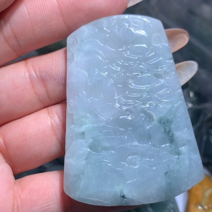 翡翠未镶嵌颈饰保真天然A货翡翠