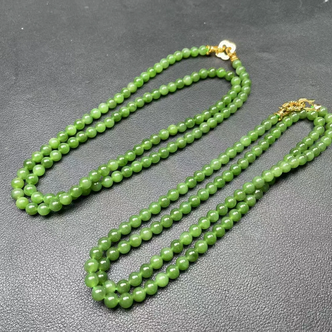 【玉经纶】-46698/Q24-和田玉珠链--多样性发其一6mm/约109颗