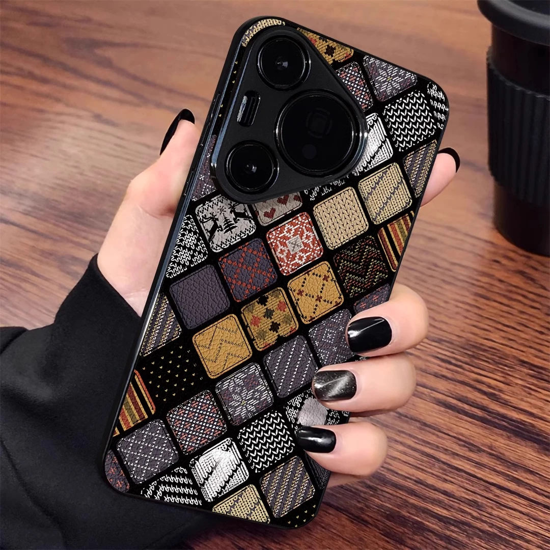 五彩图腾适用华为pura80pro手机壳精致气质复古女神高级mate70pro