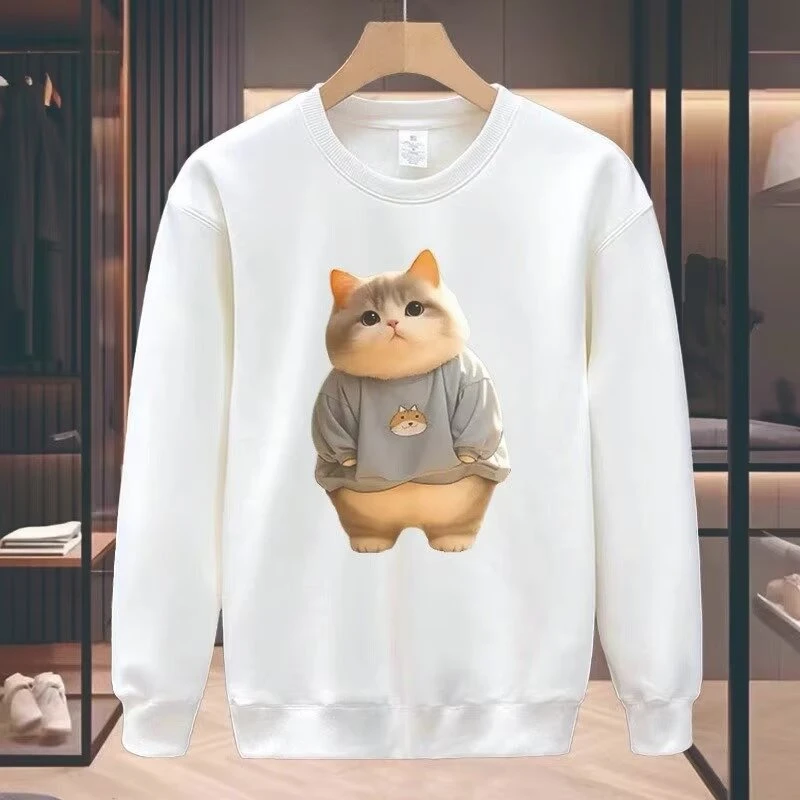 重磅320克春秋秋季爆款男士长袖圆领情侣青少年学生百搭上衣服潮-