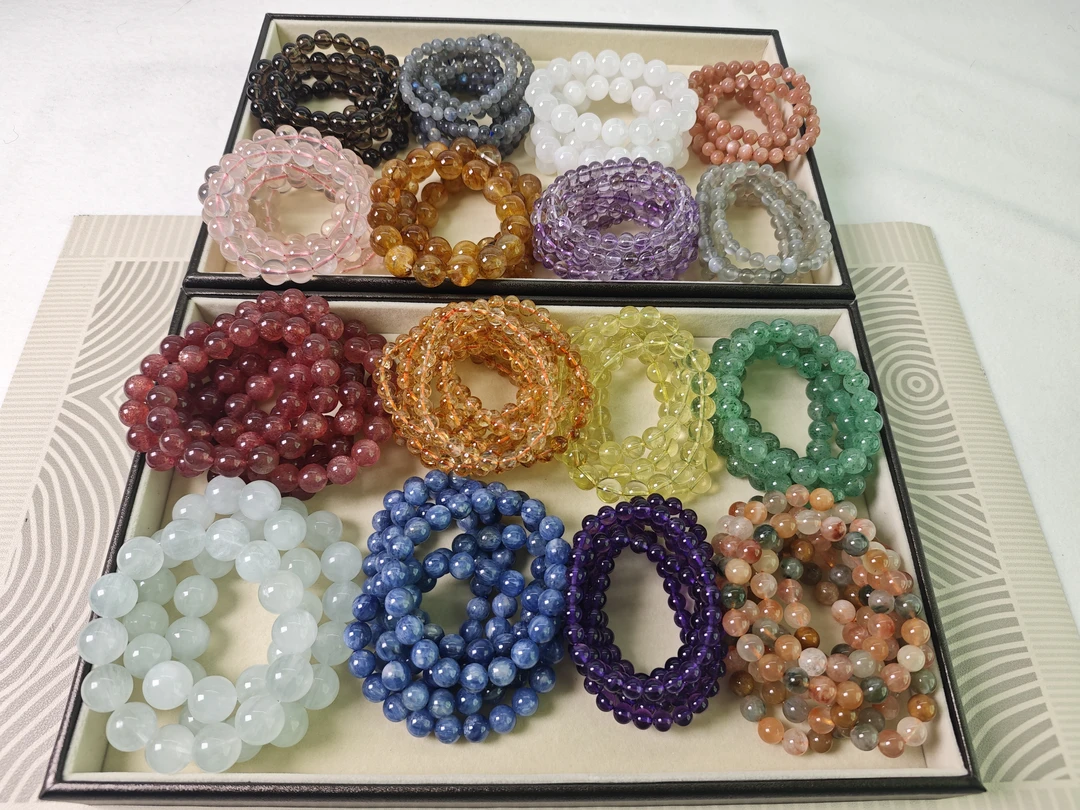 【直播间链接】天然水晶彩发晶兔毛草莓晶玻利维亚紫水晶多样性发货