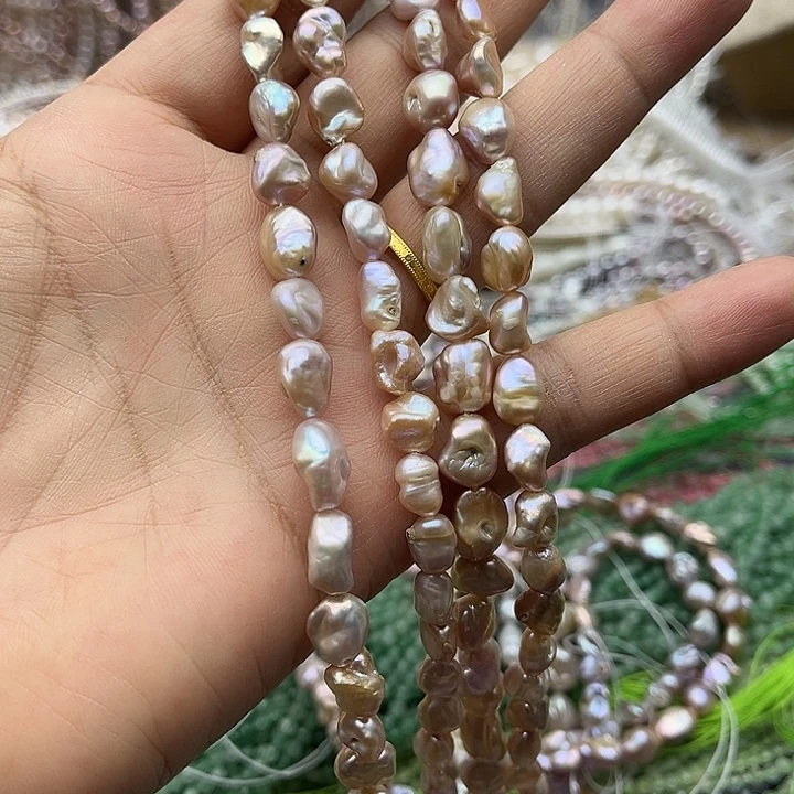 猫****玛瑙/玉髓未镶嵌珠宝半成品2条珍珠打包2