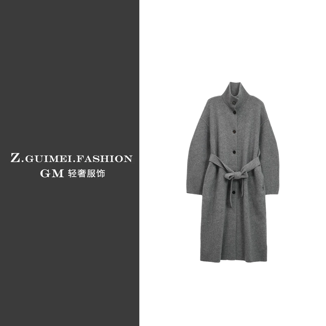 【肆姐高定】12针26支立领刀锋袖羊绒大衣X3229