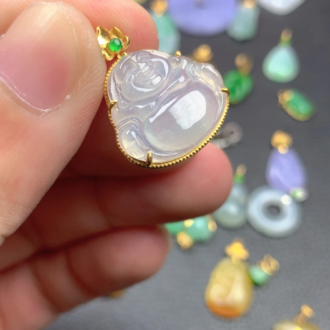 【闪购商品】颈饰18K金镶嵌翡翠翡翠