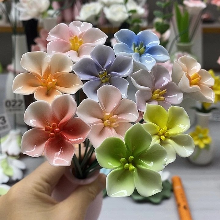 陶瓷陶瓷材料10朵樱花