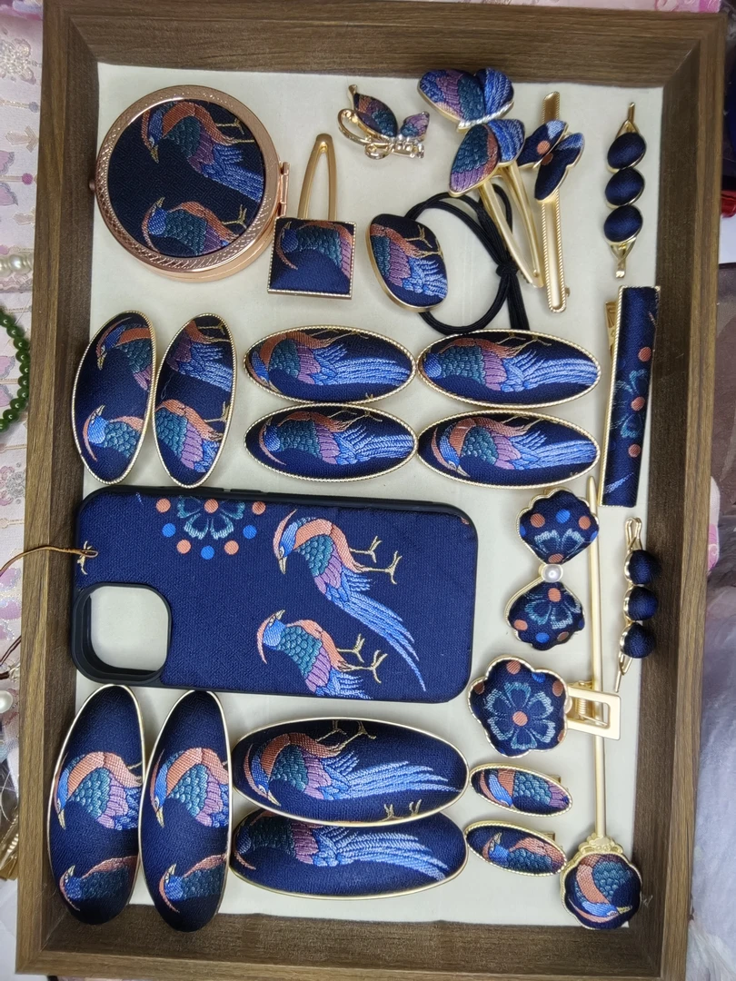 15-87手工制作默认微瑕no退no换。看好选择理智下单。发夹蓝色发饰