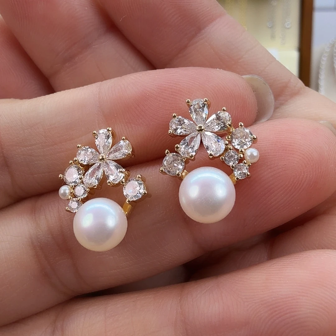 淡水珍珠耳饰未镶嵌