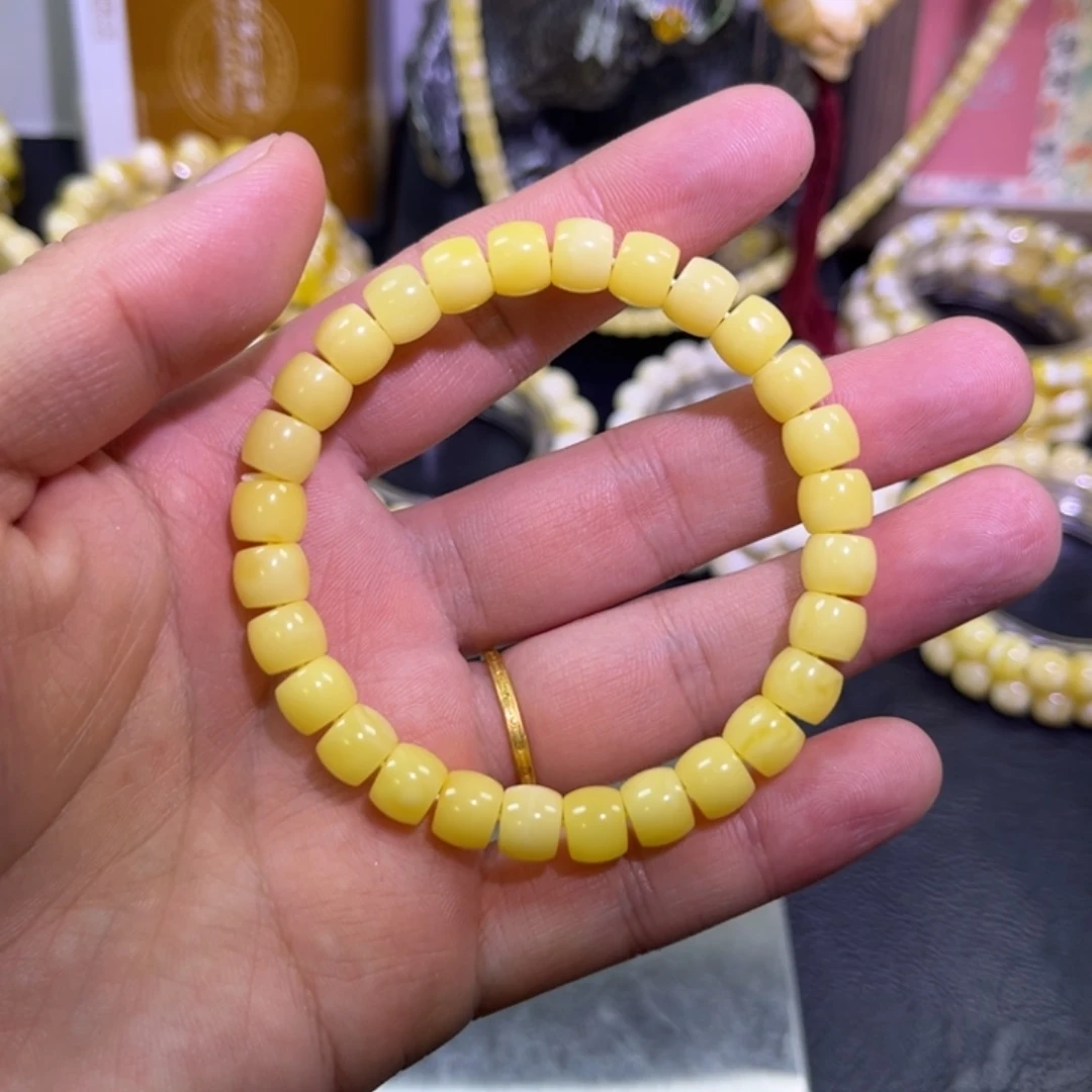 琥珀未镶嵌手链蜜蜡