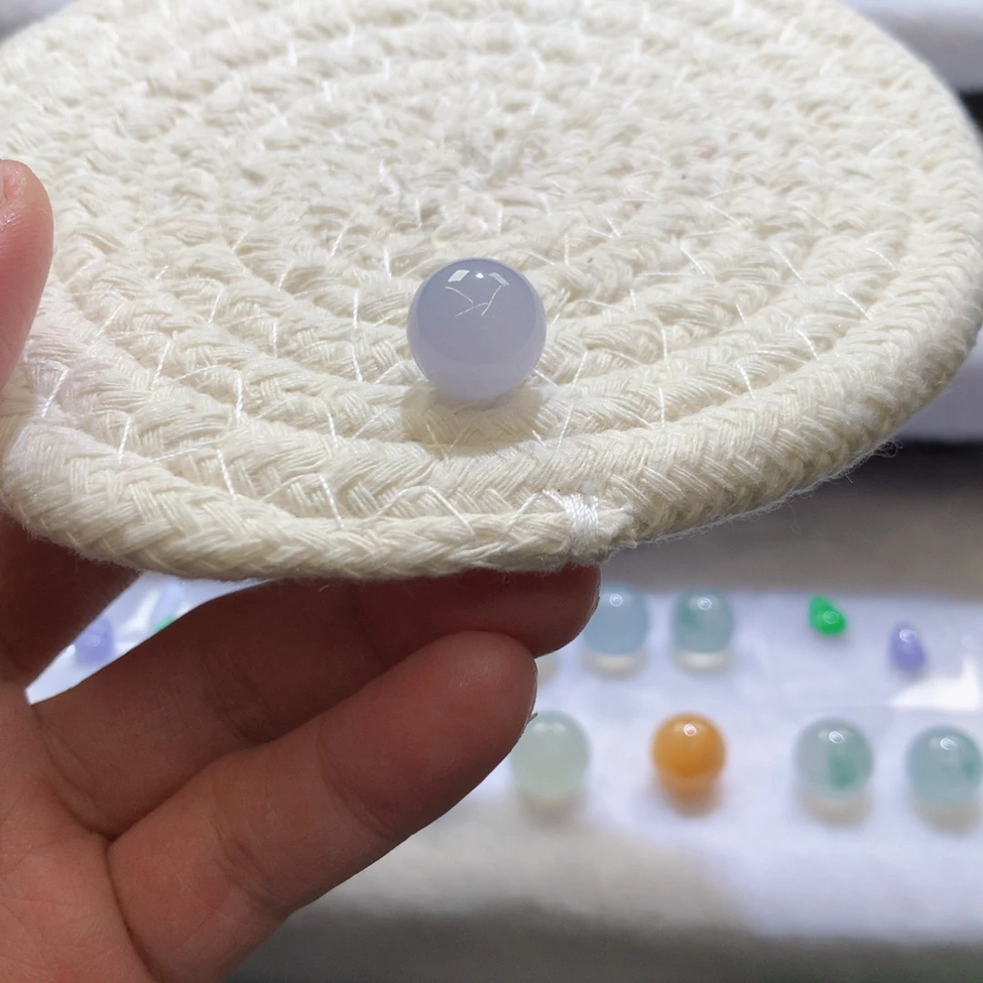 定制翡翠未镶嵌12mm紫单珠