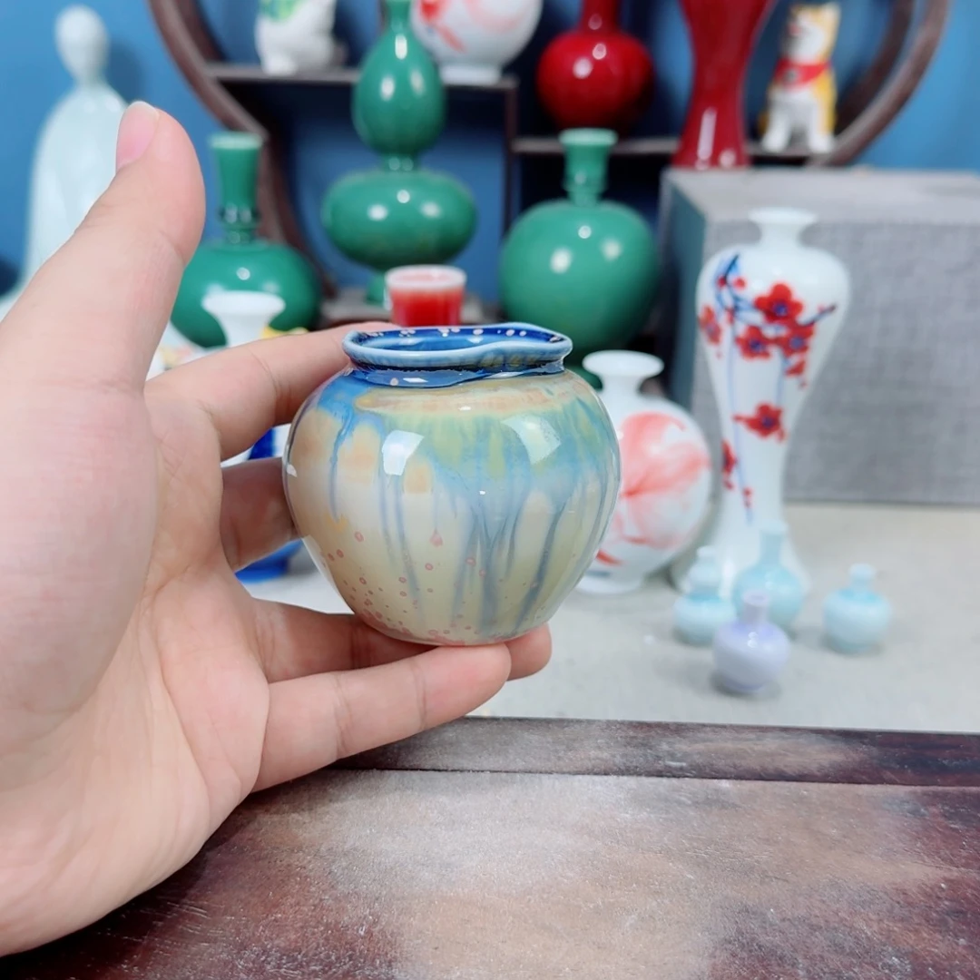 陶瓷手工小花器摆件