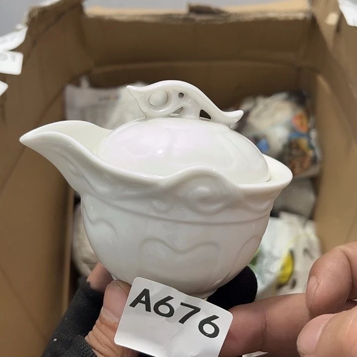 瓷片茶摆件工艺品摆件666