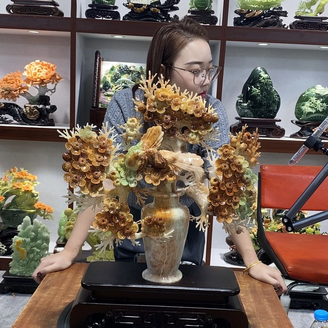 人***艺玉山水摆件 玄关摆件