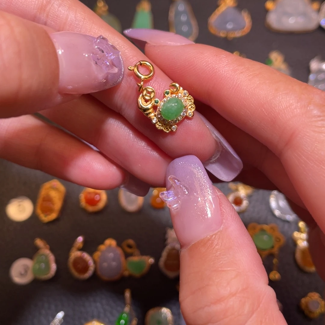 翡翠银S925镶嵌颈饰