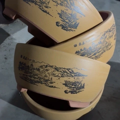 紫砂花盆100-4。30-13.5