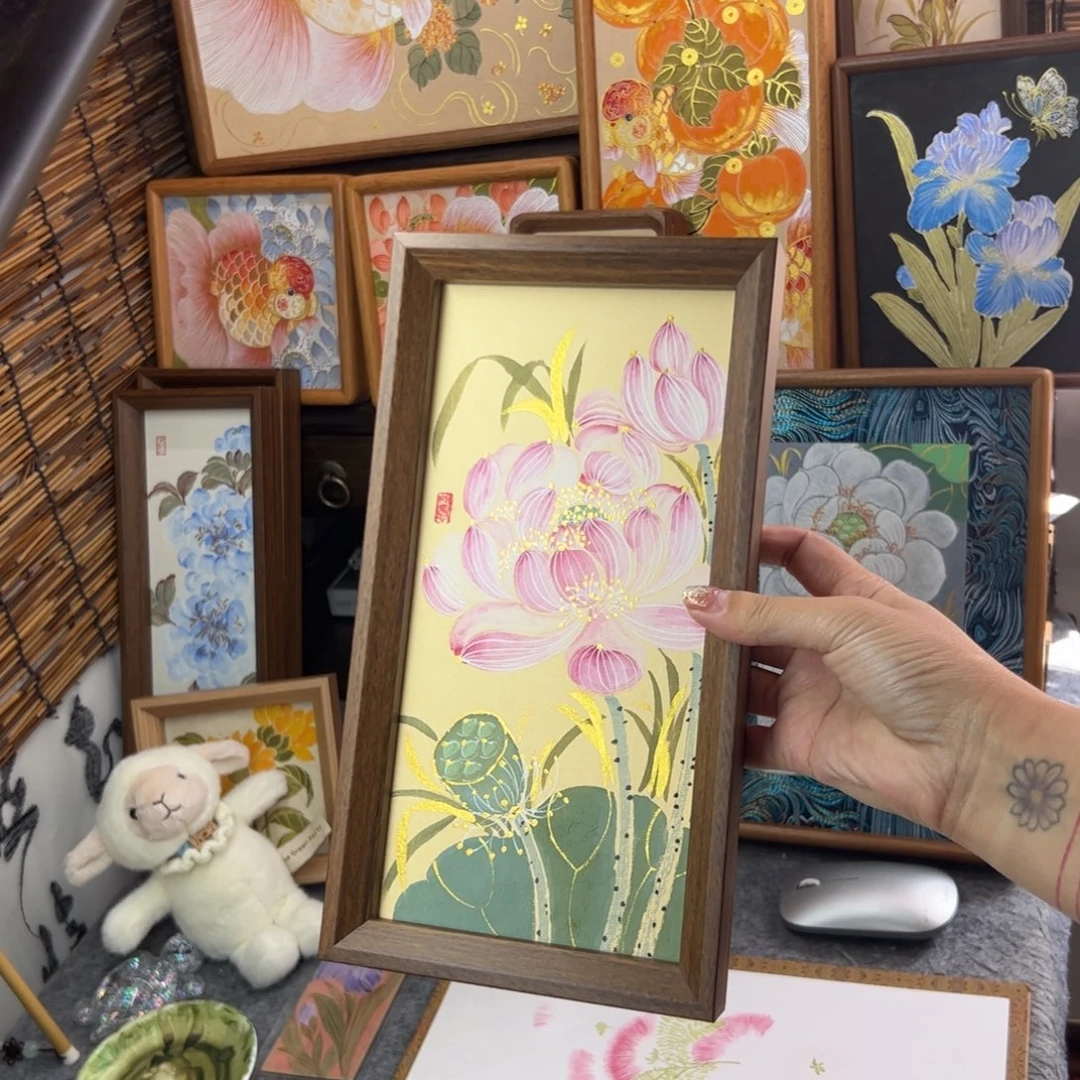 国画荷花手绘国画