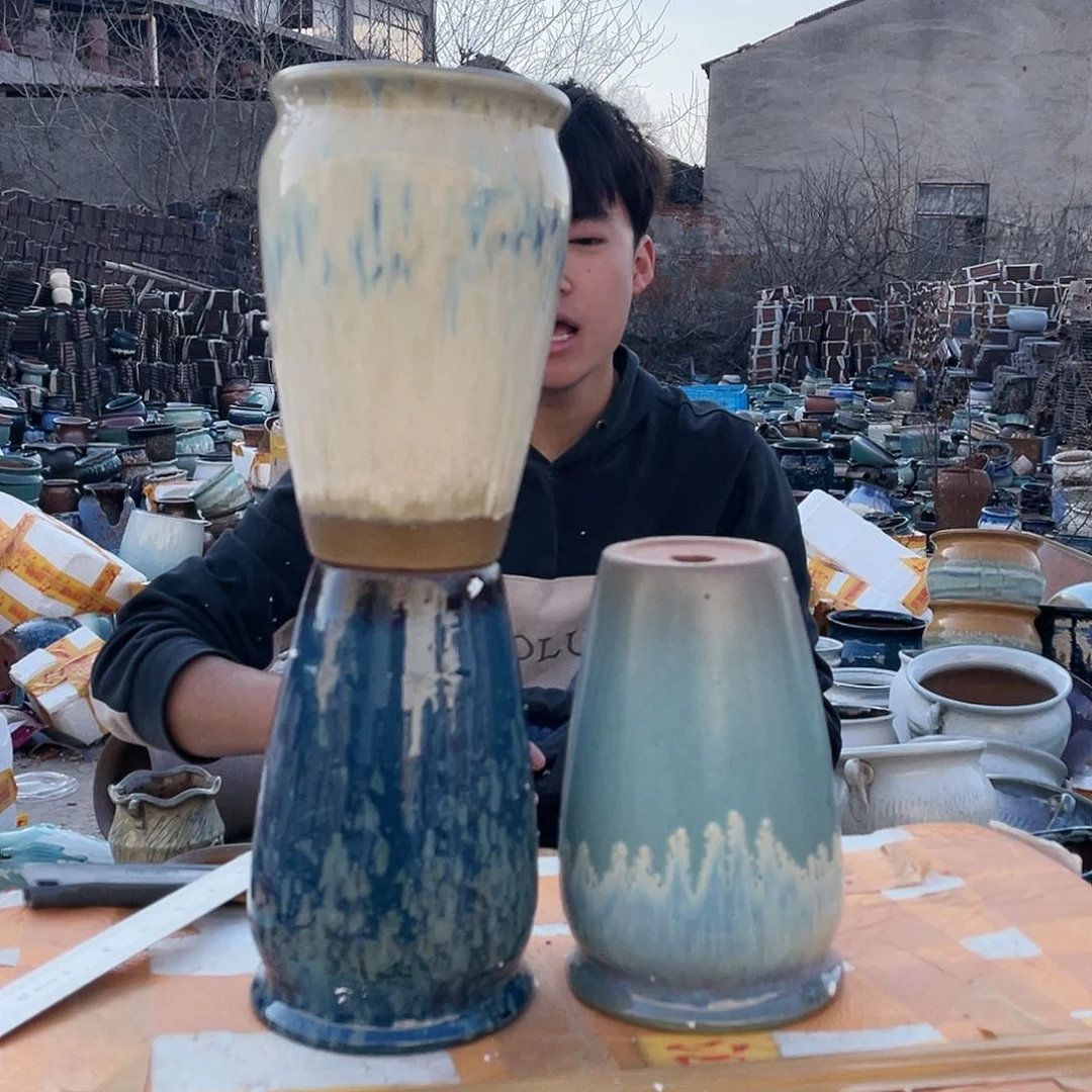 宜兴紫砂粗陶花盆