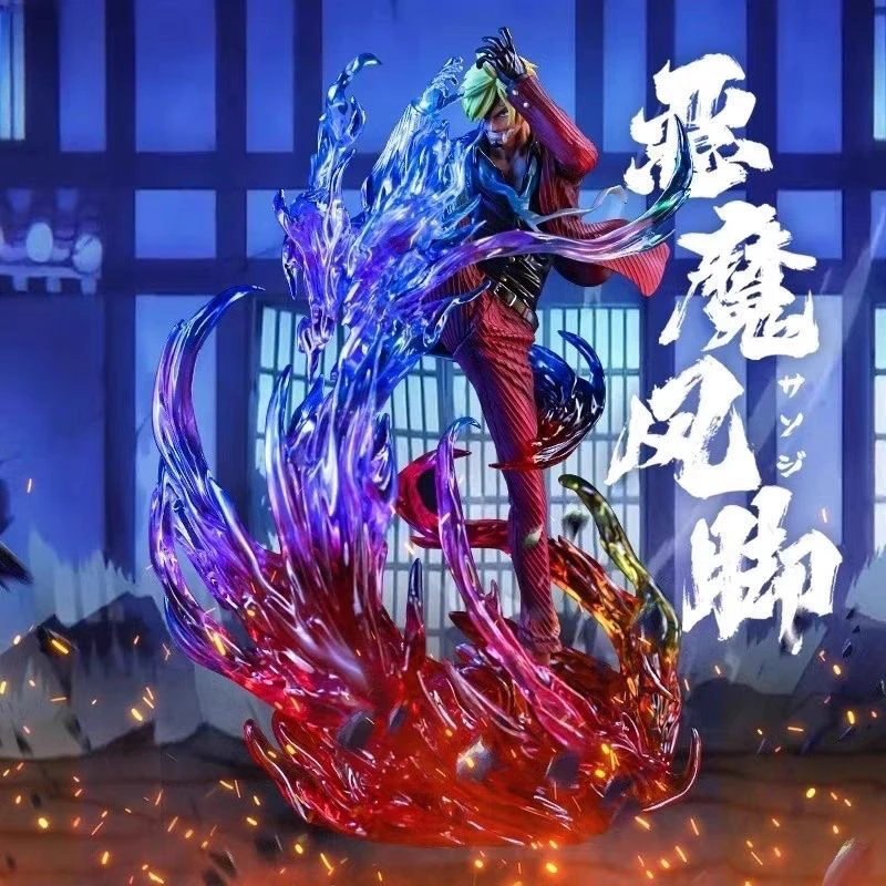 海贼王鬼岛觉醒山治香吉士魔神风腿雕像男用摆件