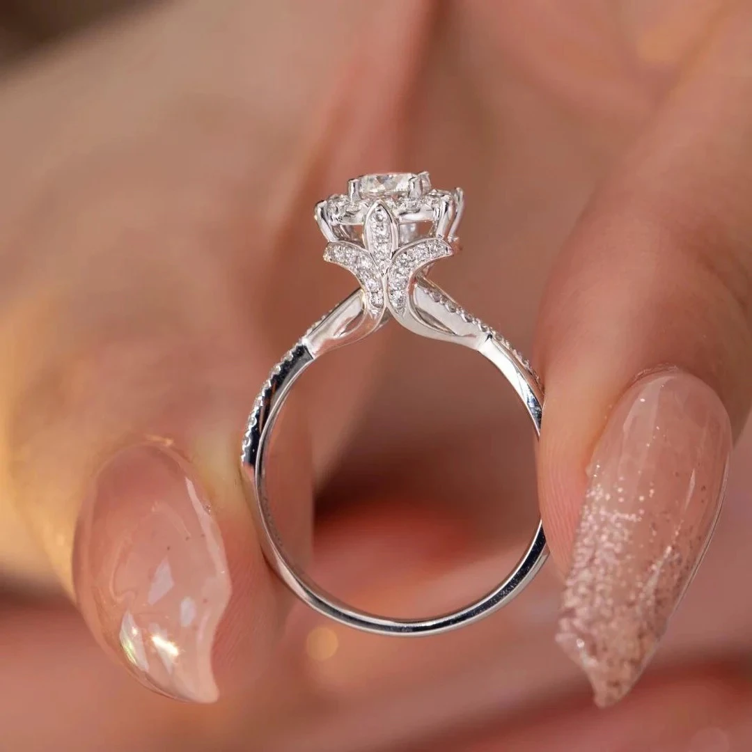 925银莫桑石银制品 【王室庄园】0.5-5克拉高品质D色时尚轻奢镶嵌