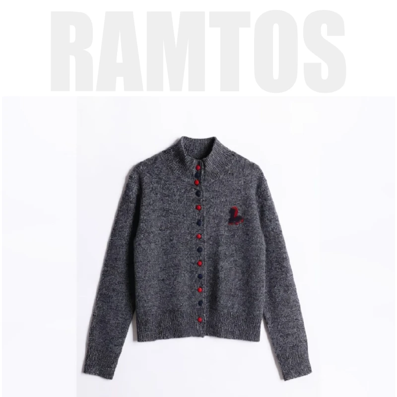 未使用 RAMTOS 美利奴花纱羊毛小马毛衣TP033943