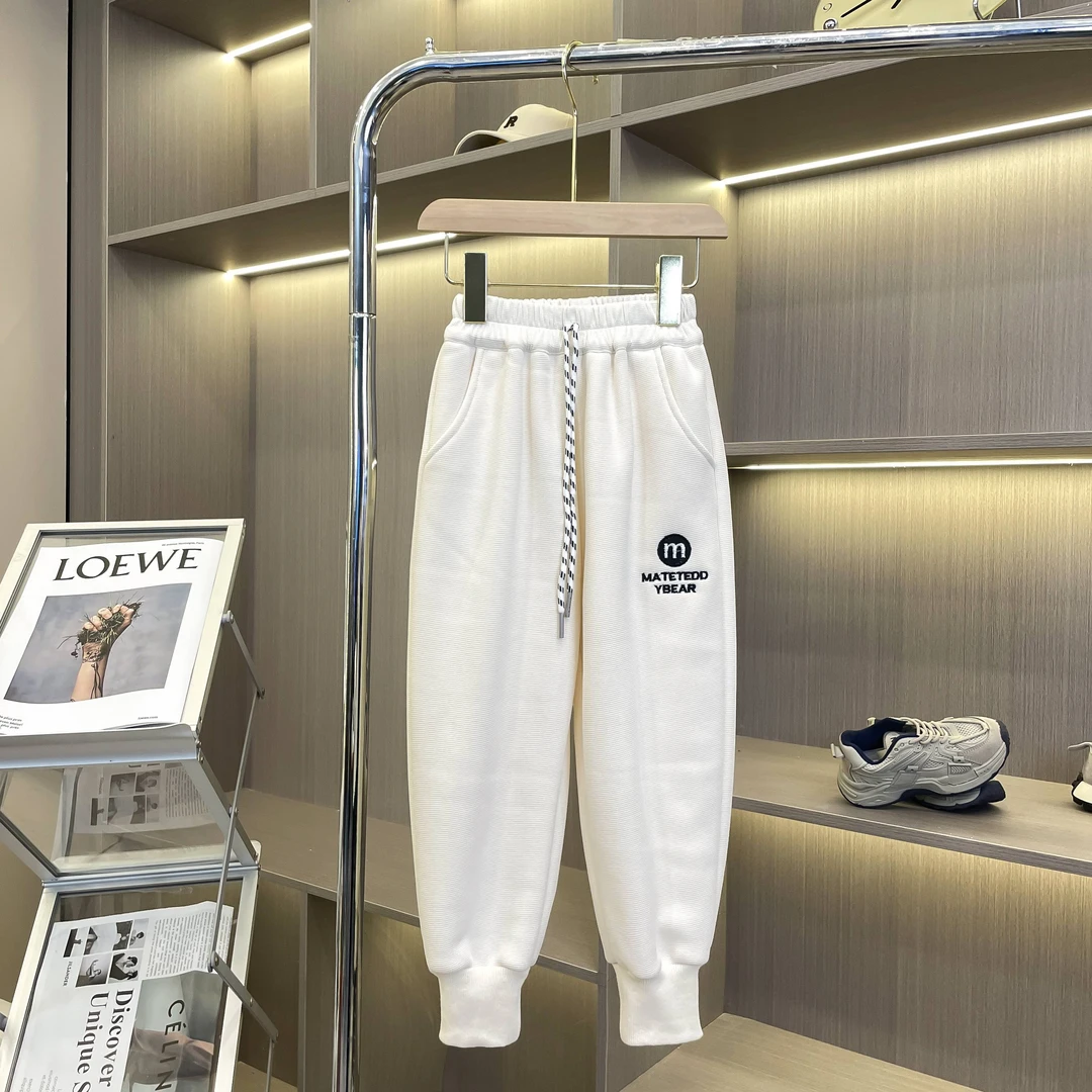 儿童加绒休闲裤百搭男童夏季中大童拼接时尚潮流 X277