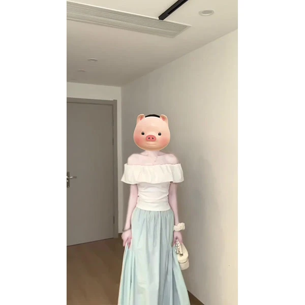 法式纯欲一字领露肩短袖t恤女夏季新款温柔气质上衣半身裙套装