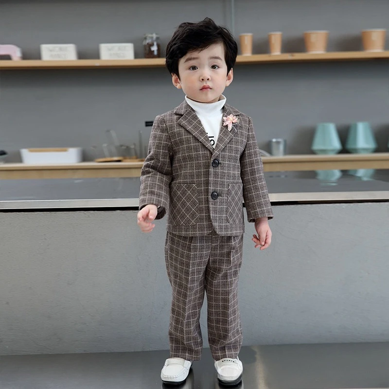 儿童小西装套装帅气男童西服婚礼花童礼服宝宝绅士生日周岁小西服