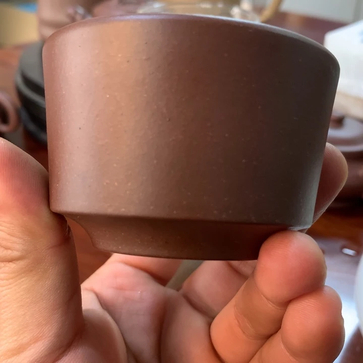一***燃紫砂茶盘紫砂马蹄杯6只