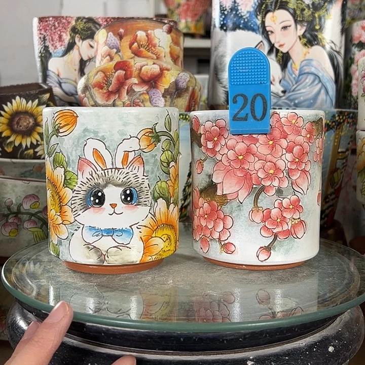 景德镇手绘花盆性价比超高