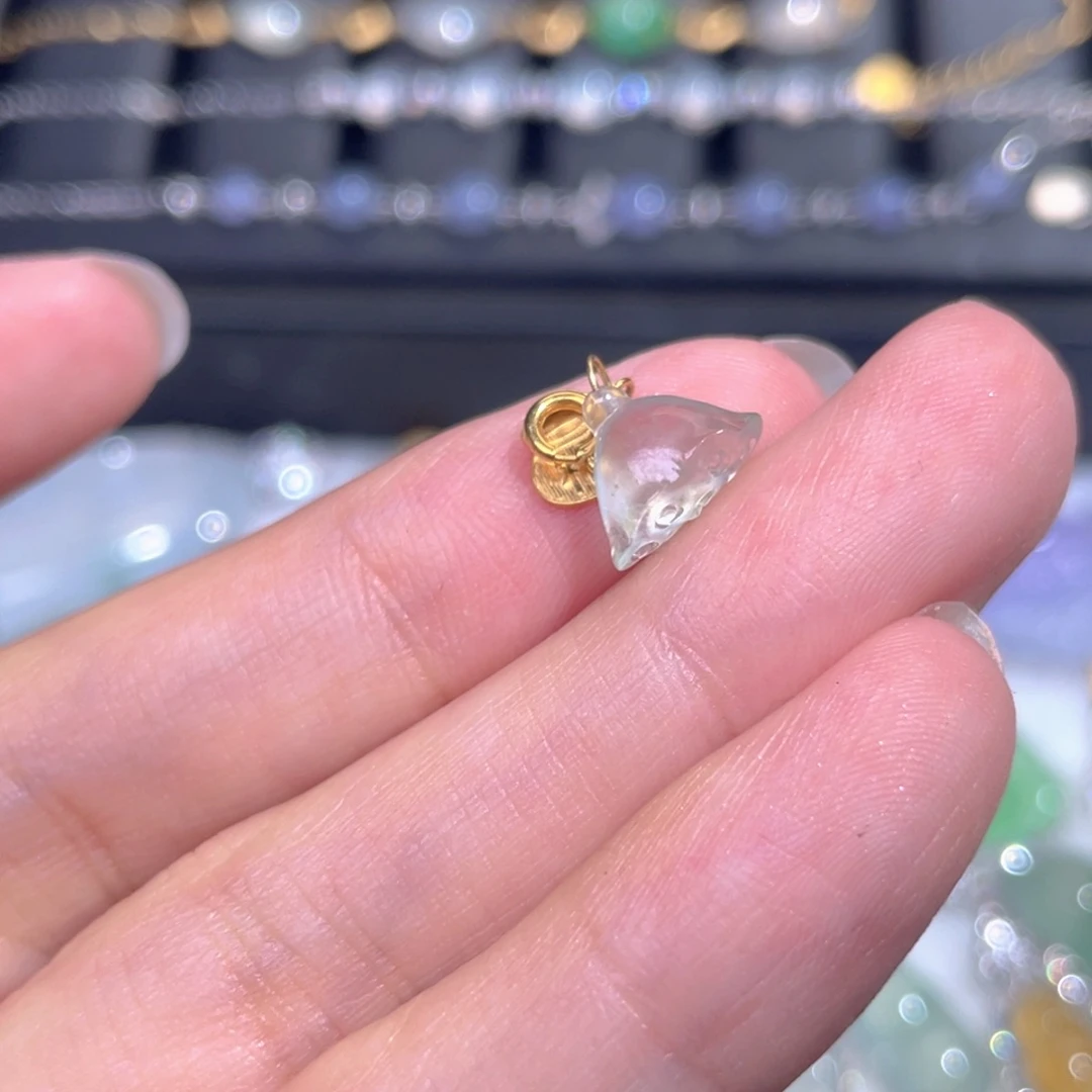 颈饰18K金镶嵌翡翠翡翠