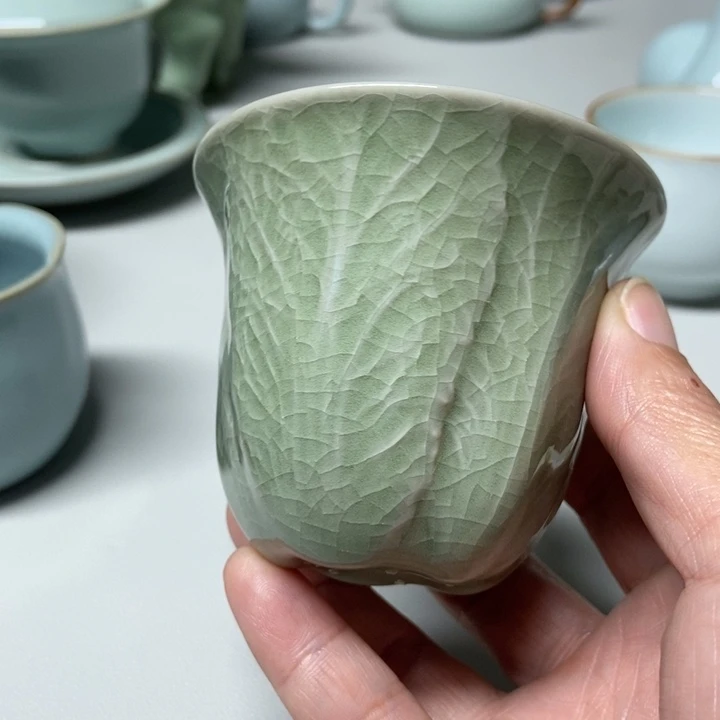 赵琳豆绿支钉百财杯带礼盒