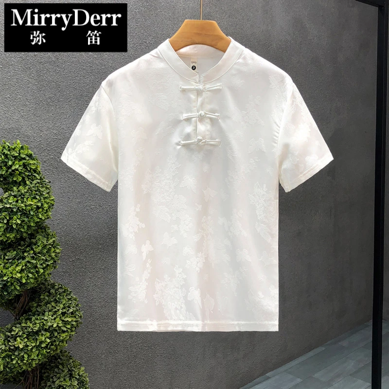 高端新中式短袖T恤男士夏季设计感潮牌潮流时尚百搭半袖上衣休闲